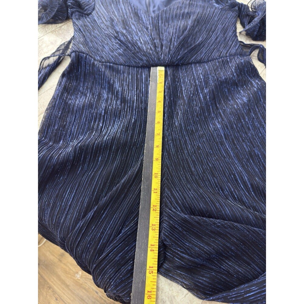 Adrianna Papell Navy Jumpsuit Sz 10 - Picture 9 of 16
